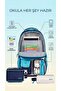 3-Piece Primary School Bag Set School Bag Thermal Insulated Lunch Bag Backpack with Pen Holder - 2