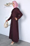 Front Snap Jacket Skirt Hijab Double Set - 5