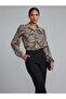 Patterned Transparent Chiffon Shirt 14314 - 2