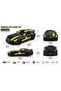 Black 1:24 Scale Metal Sports Car – 20 cm Push-And-Go Model Vehicle with Openable Doors, Hood and Trunk Cz30B - 4
