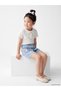 Trendlucky Girls' Jean Shorts with Embroidery and Contrast - 2