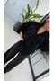 Lace Lined Sequin Embroidered Jacket Black - 2