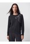 Vizyon New Season Black Bow and Stone Women's Knitwear Sweater