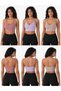 Women's V-Neck Double Straps Cross Back Sports Bustier Crop Top - 3