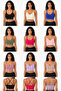Women's V-Neck Double Straps Cross Back Sports Bustier Crop Top - 3