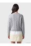 Özmarka New Season Gray Hair Knit Patterned Women's Knitwear Sweater - 4