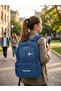 حقيبة ظهر مدرسية يومية خفيفة الوزن مكونة من 4 أقسام مع جيب للكمبيوتر المحمول