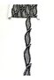 Leaf Model Iron-On Stone Strip / 50 cm / Df302 / Color Black