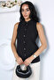Women's Minimalist Design Zero Sleeve Shirt - 6