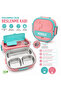304 Stainless Steel 3 Compartment Lunch Box Muggle |   Leak-Proof, Lockable, Air-Release Vented, Fork and Spoon Included Daycare Lunch Container