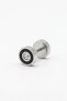 Hole 8 mm Center Stone Ring Design 316 L Steel Men's Unisex Earrings 1 Piece - 2