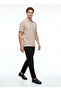 Beige Men's Regular Fit 100% Cotton Polo T-Shirt D261002 - 2