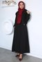 Long Sleeve Dress with Elastic Waist and Zippered Vest, Islamic Clothing, Two-Piece Set