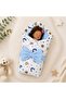 100% Cotton Bowknot Patterned Baby Swaddle Blanket – Newborn Hospital Discharge Sleeping Swaddle - 3