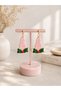 Pink Christmas Tree Earrings |   Women's Handmade Christmas Earrings |   New Year's Gift with Pine Tree Figure - 2