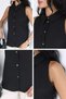 Women's Minimalist Design Zero Sleeve Shirt - 5