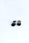 Hole 8 mm Center Stone Ring Design 316 L Steel Men's Unisex Earrings 1 Piece - 4