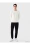 Lcwaikiki Classic White Crew Neck Embossed Printed Men's Sweatshirt - 2