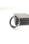 Certified Hematite Natural Stone Rolex Cut Interlocking Unisex Natural Stone Bracelet - 8