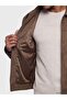 Lcw Vision Brown Loose Fit Suede Look Men's Jacket - 4