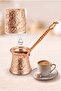 150 ml Traditional Embossed Cast Steel Induction Compatible Turkish Coffee Pot for 2-3 People - 2