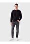 Lcwaikiki Classic Black Crew Neck Men's Thick Sweatshirt