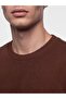 Lcwaikiki Classic Brown Crew Neck Men's Thick Sweatshirt - 3