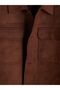 Lcw Vision Brown Regular Fit Shirt Collar Men's Suede Coat - 6