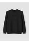 Lcwaikiki Classic Black Crew Neck Printed Men's Thick Sweatshirt - 5
