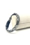 Certified Hematite Natural Stone Rolex Cut Interlocking Unisex Natural Stone Bracelet - 7