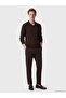 Southblue brown polo neck men's knit sweater - 2