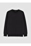 Lcwaikiki Classic Black Crew Neck Men's Thick Sweatshirt - 4