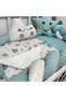 Cotton Knitted Baby Sleeping Set 7 Pieces – 60X120 cm Knitted Edge Protection for Crib, with Quilt and Decorative Pillows - 4