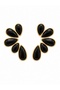 Half Drop Earrings Black - 2