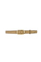 Genuine Leather, 3 cm Gold Color Rectangular Buckle, Mink Beige Suede, Stitched Classic Women's Belt, 3Cmkla50 - 2