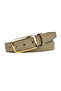 Genuine Leather, 3 cm Gold Color Rectangular Buckle, Light Milk Coffee Suede, Stitched Classic Women's Belt, 3Cmkla50 - 5