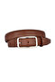 Genuine Leather, 3 cm Silver Color Rectangular Buckle, Chocolate Brown, Stitched Classic Women's Belt, 3Cmkla50 - 5