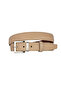 Genuine Leather, 3 cm Silver Color Buckle, Dark Cream, Stitched Classic Women's Belt, 3Cmkla48 - 2