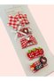 Hairless Baby Hair Clips Set of 5 Red Plaid Cute Baby Hair Clips
