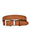Genuine Leather, 3 cm Silver Color Buckle, Nubuck Tan, Stitched Classic Women's Belt, 3Cmkla48 - 5