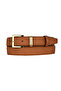Genuine Leather, 3 cm Gold Color Buckle, Nubuck Tan, Stitched Classic Women's Belt, 3Cmkla47 - 6
