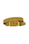 Genuine Leather, 3 cm Gold Color Rectangular Buckle, Mustard Suede, Stitched Classic Women's Belt, 3Cmkla50 - 5