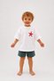 Sea Star Patterned Unisex Kids Oversize T-Shirt – Short Sleeve Crew Neck Summer Printed T-Shirt