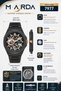 Automatic Mechanism Black Color 24 Months Warranty 5 Atm Steel Strap Men's Wristwatch 7977Lc - 6