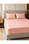 King Size Double Elastic Sheet Set 180X200 cm + 2 Pieces 50X70 cm Zippered Pillowcases