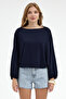 Women's Standard Size Balloon Sleeve Bluz - 7