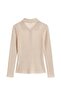 Beige Polo Transparent Blouse - 2