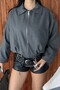 New Season Women's Oversize Belted Bomber Seasonal Jacket - 5