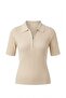 Cream Zippered Polo Neck Knitwear Blouse - 6