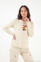 Patterned Soft Textured Long Sleeve Pajama Set Women's Pajama Set 65750155 - 5